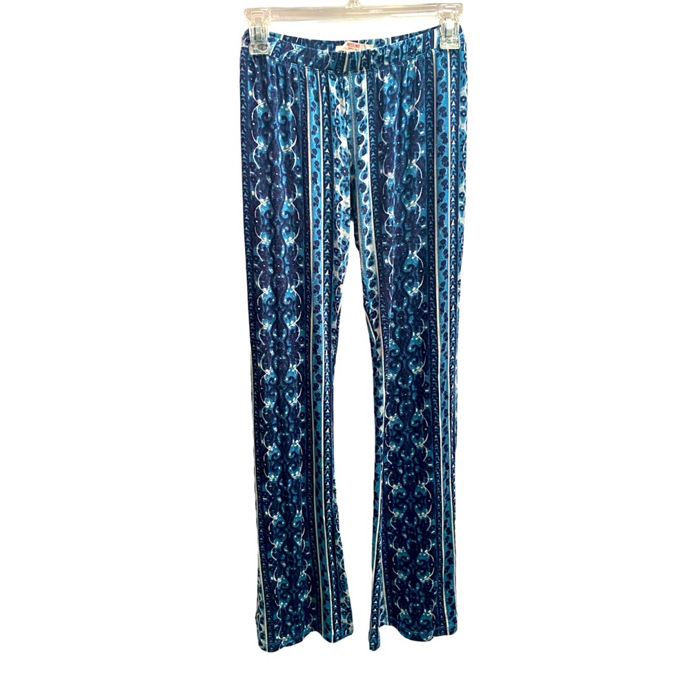 🖤5/$20 Paisley Blue Buttery Soft Stretchy Flare Pants